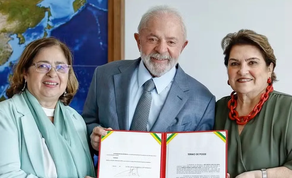 Lula, Cida Gonçalves e Márcia Lopes