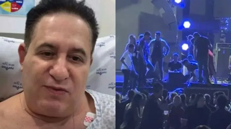 O cantor foi levado às pressas ao hospital após o ocorrido
