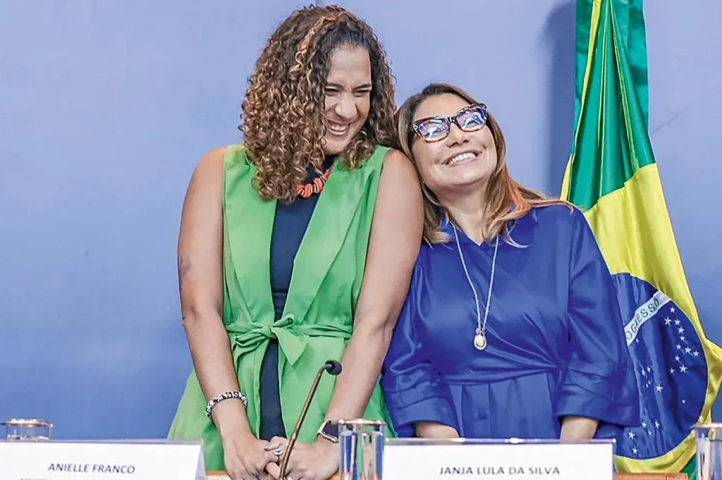 Anielle Franco e a primeira-dama Janja