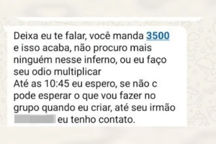 Jovem persistiu com chantagem mesmo após receber mais de R$50 mil