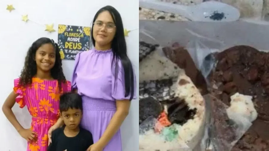 Mirian e os filhos comeram o chocolate na mesma noite