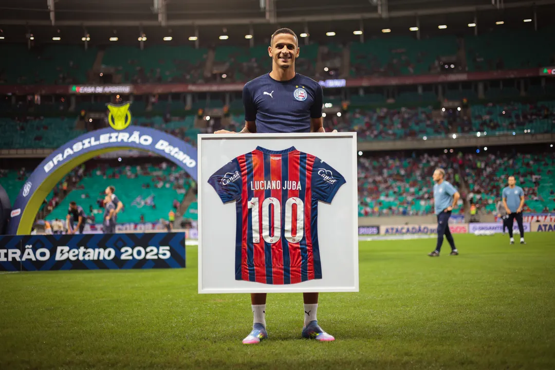 Luciano Juba completou 100 jogos pelo Bahia