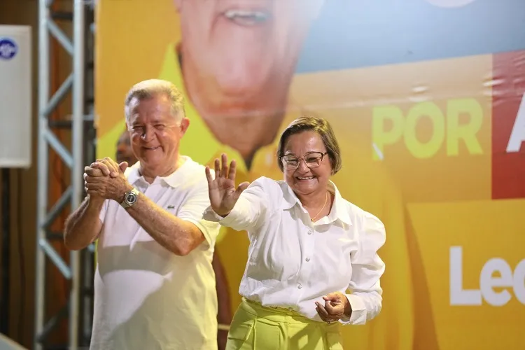 Valdice Castro e Leopoldo Passos durante campanha para disputar eleição de olho na Prefeitura de Jacobina