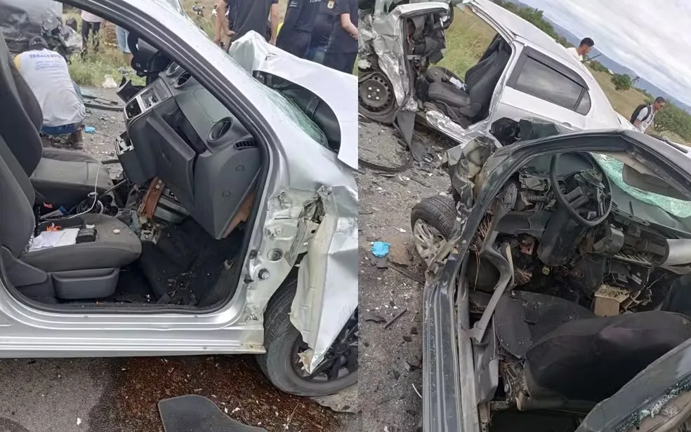 Acidente entre dois carros na Bahia