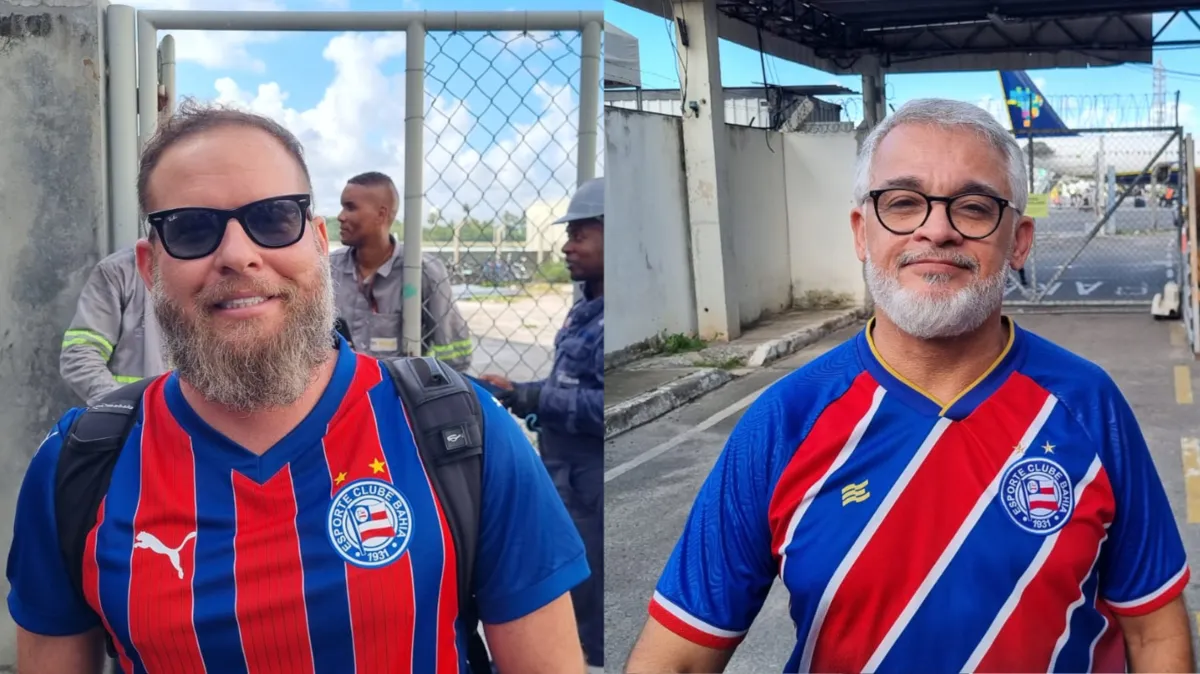 Torcedores que viajaram para a Colômbia com o Bahia