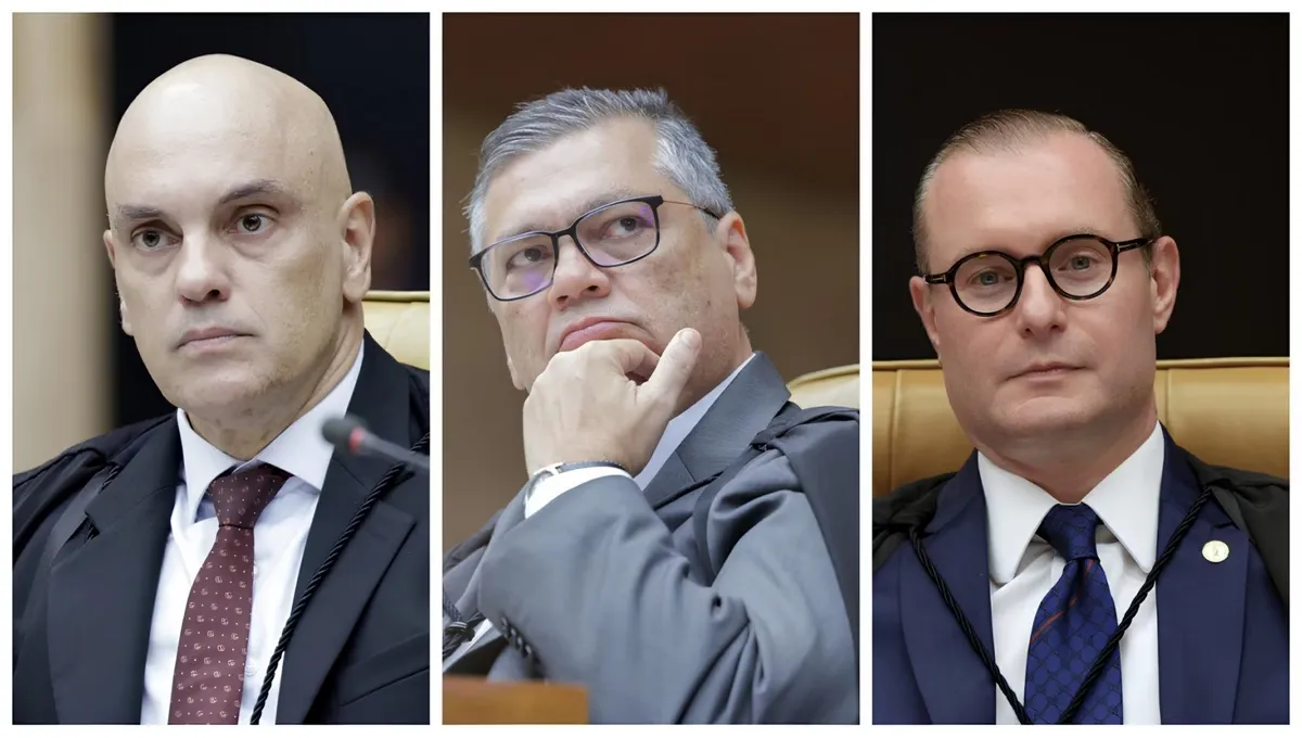 Alexandre de Moraes, Flávio Dino e Cristiano Zanin, ministros do STF