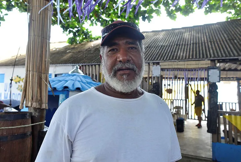 O pescador Almir Albergaría participa do filme