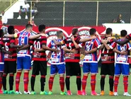 Elenco da Juazeirense em concentração para encarar o Barcelona de Ilheus