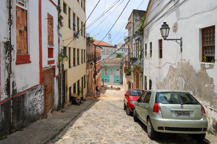 A Rua Guedes de Brito, no Centro