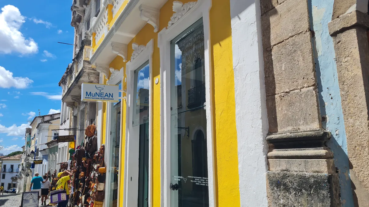 Fachada do Munean - Museu Nacional da Enfermagem, que funciona na Rua Maciel de Cima, 5, no Pelourinho