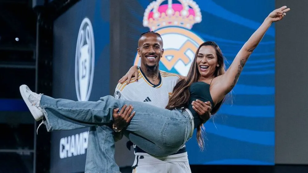 Tatá e Militão estão juntos há cerca de um ano
