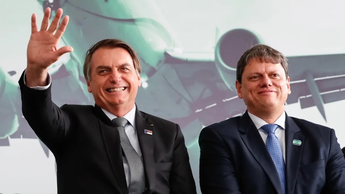 Bolsonaro e Tarcísio de Freitas