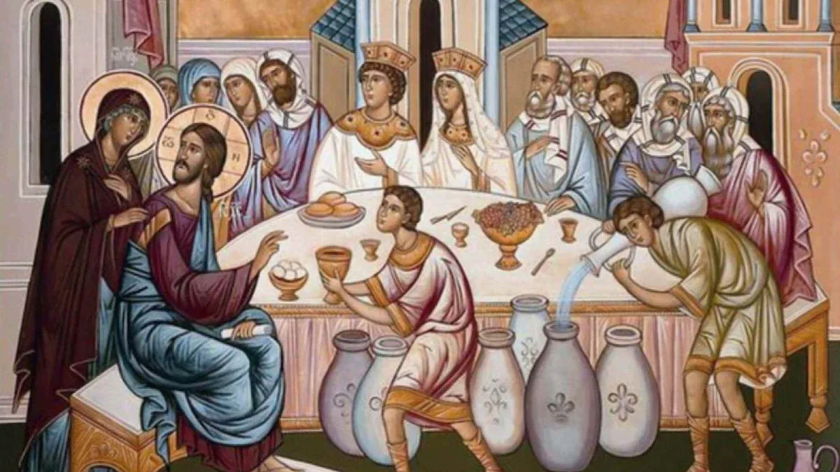 Ilustração do primeiro milagre de Jesus