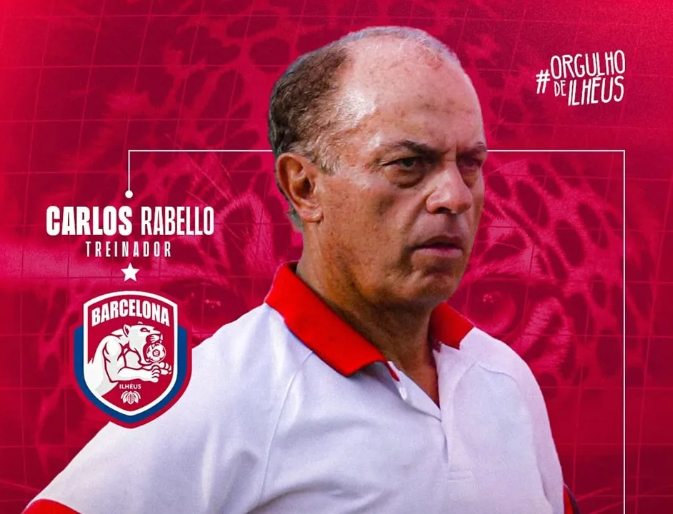 Carlos Rabello solicitou rescisão de contrato e não é mais treinador do Barcelona de Ilhéus