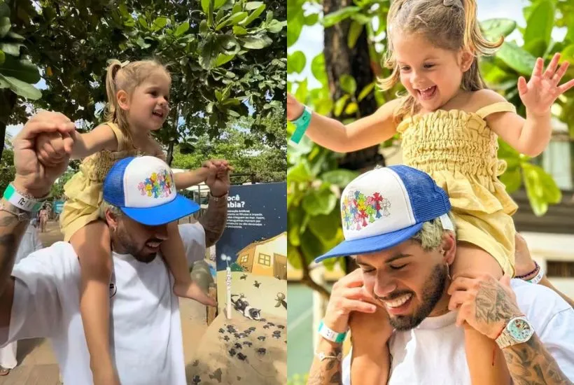 Zé Felipe na Bahia com os filhos