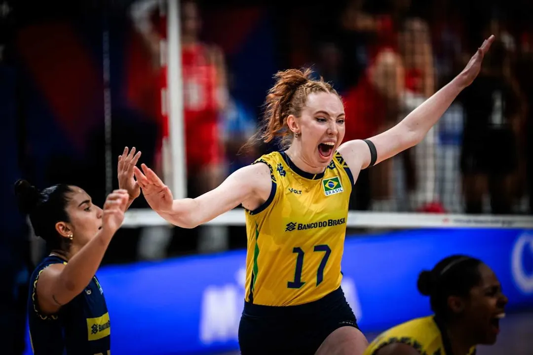 Júlia Bergmann pela Seleção Brasileira de vôlei