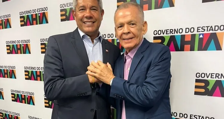 Marcos Medrado ao lado do governador da Bahia, Jerônimo Rodrigues