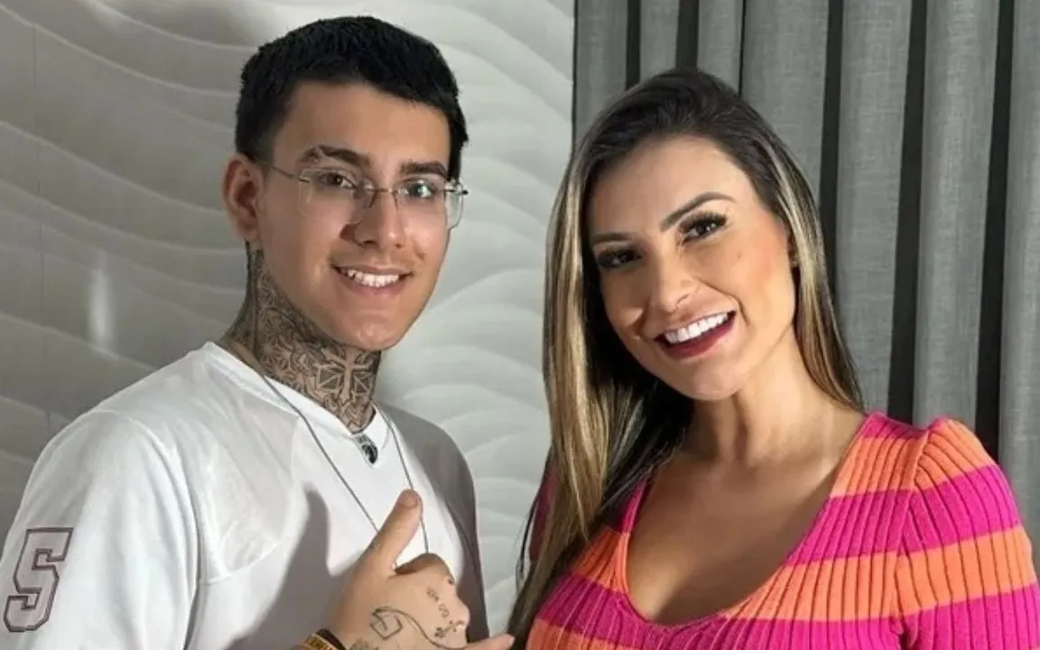 Andressa e o filho juntos