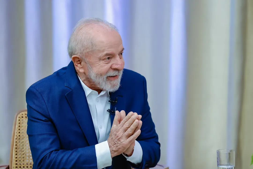 Presidente Lula (PT) durante entrevista