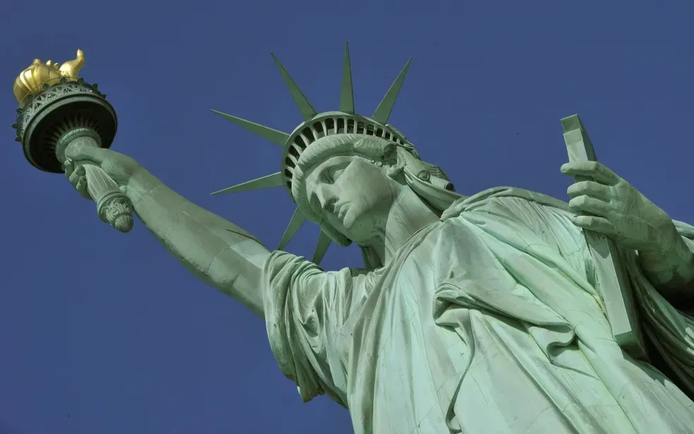 A Estátua da Liberdade, um dos grandes símbolos dos EUA