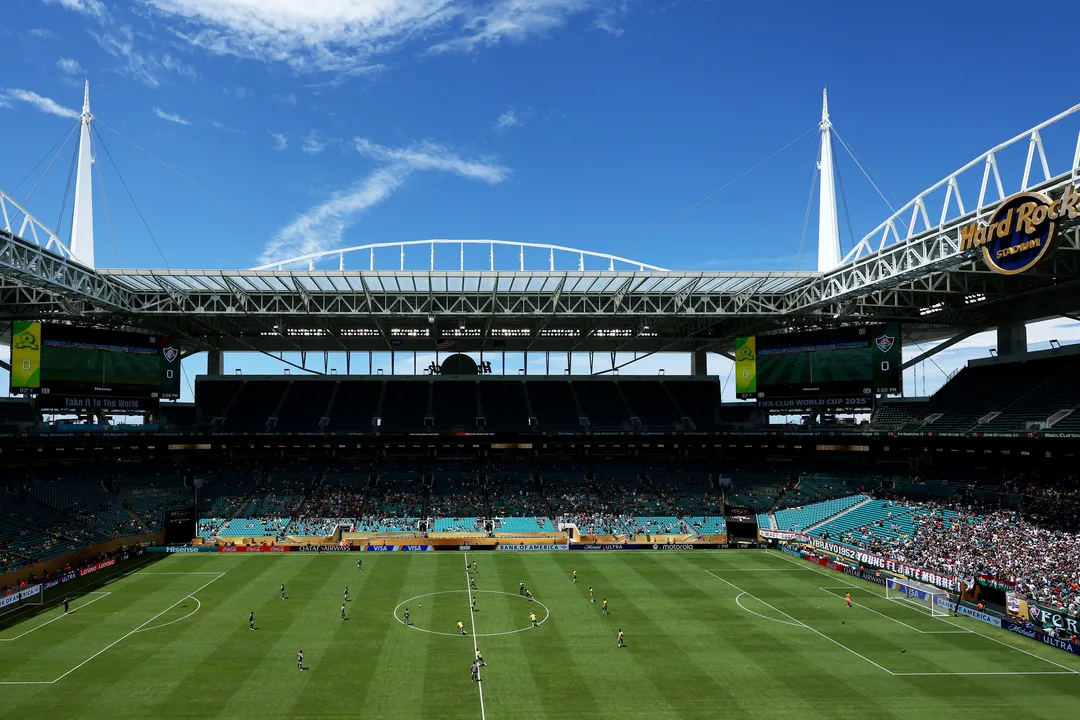 Hard Rock Stadium antes da bola rolar para Fluminense e Mamelodi Sundowns