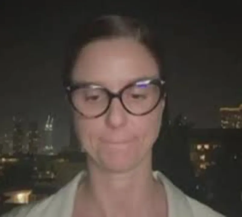 Danuza Mattiazi falava ao vivo sobre mísseis lançados contra o país