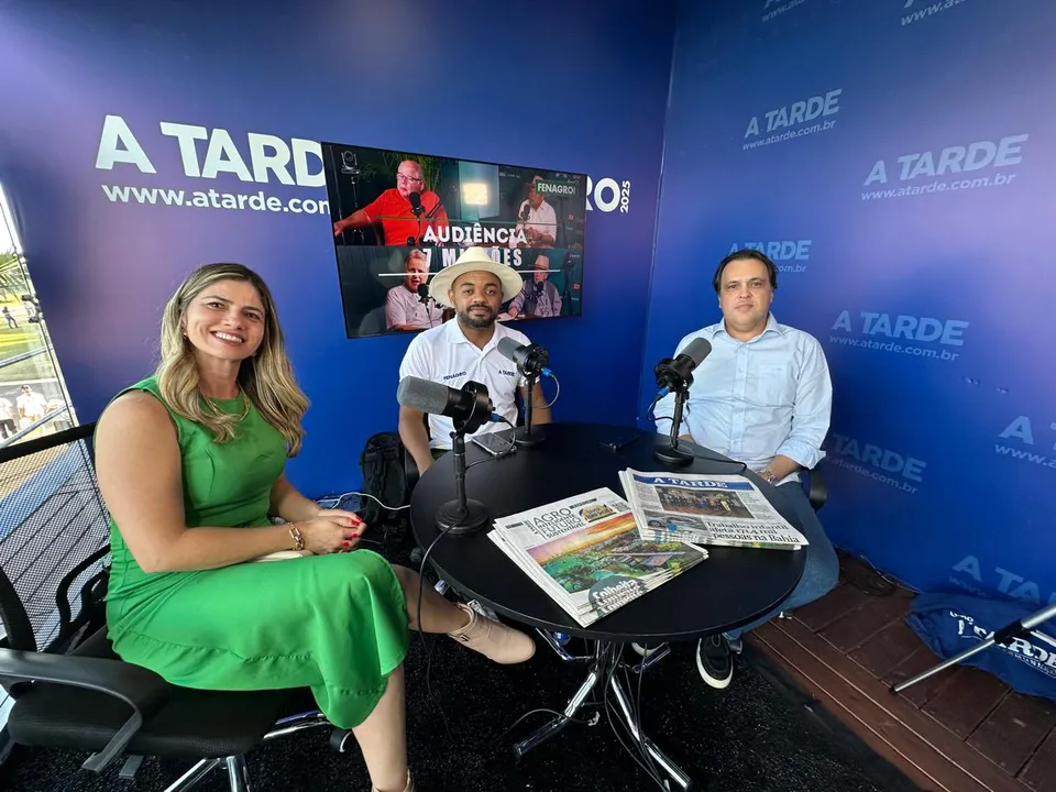 Roberto Frank e Renata Firme deram entrevista ao editor de Política do Portal A TARDE, Eduardo Dias