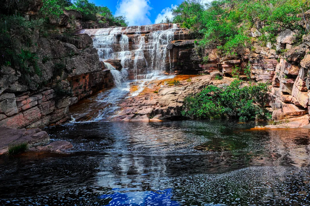 Cachoeira do Riachinho, no Vale do Capão