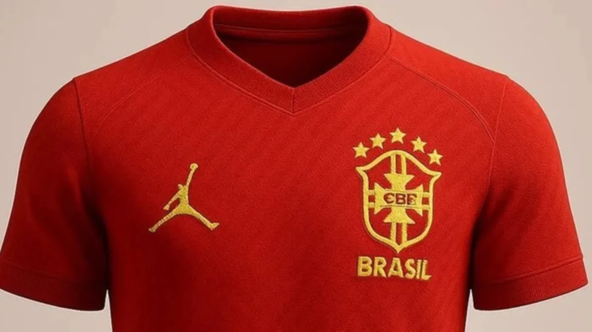 Camisa vermelha da Seleção Brasileira