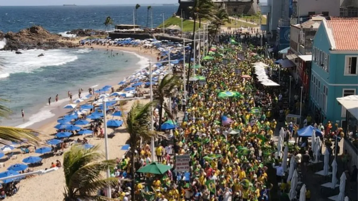 Manifestação a favor de Jair Bolsonaro (PL) em Salvador