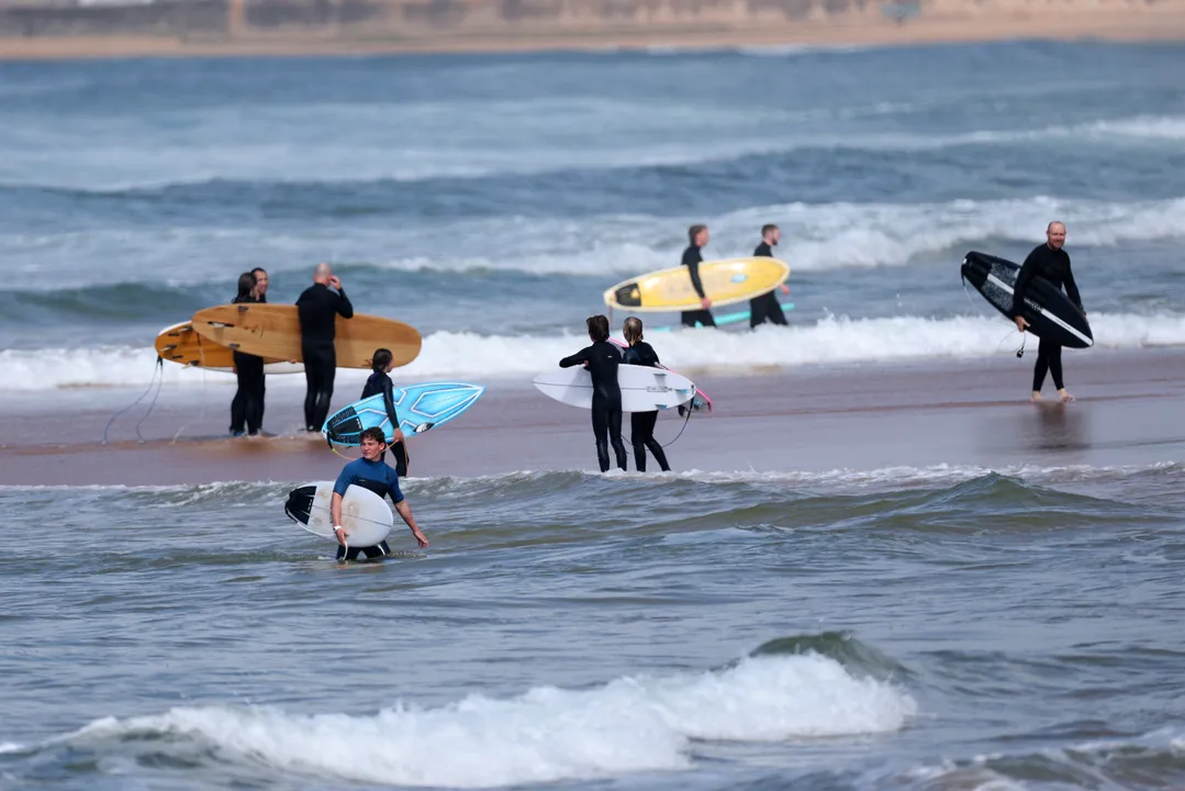 Surfista saem do mar após ataque de tubarão