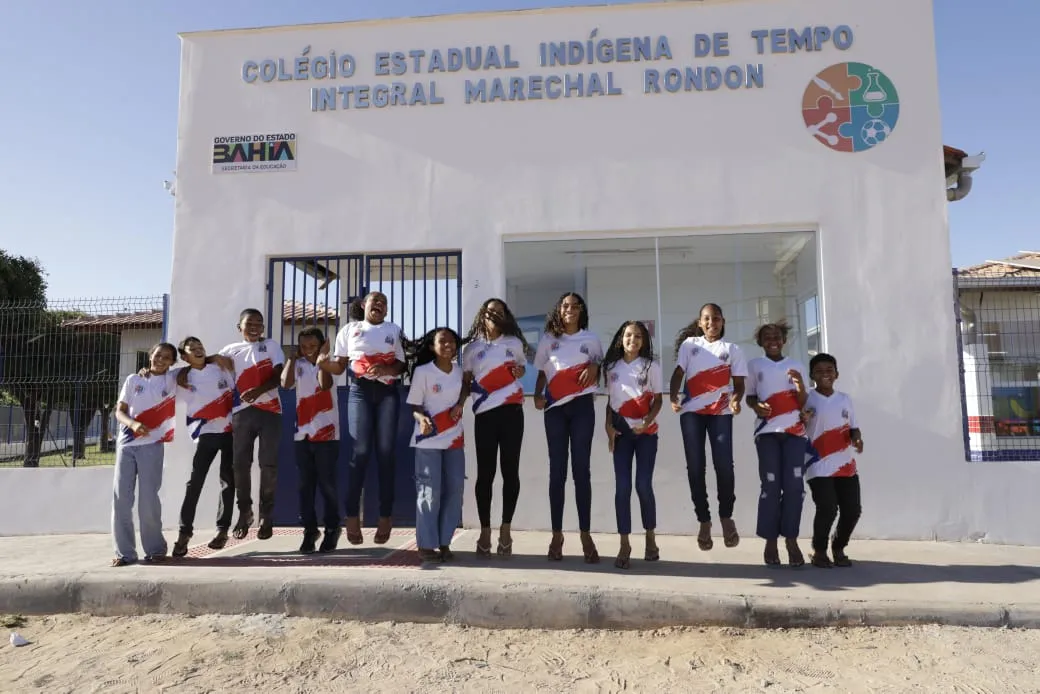 Estudantes do  Colégio Estadual por Tempo Integral Indígena Marechal Rondom