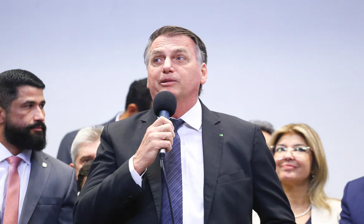 Ex-presidente Jair Bolsonaro (PL) durante discurso