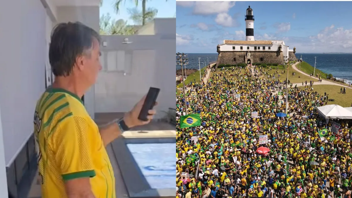 Ex-presidente assiste manifestação que ocorreu em Salvador