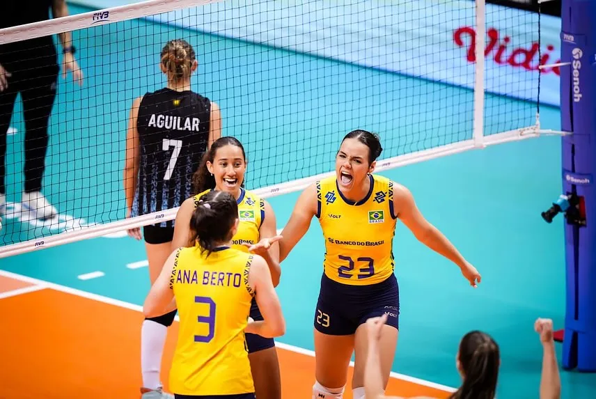 Time Sub-21 feminino de vôlei do Brasil atropelou a Argentina e vai a semifinal do Mundial da categoria