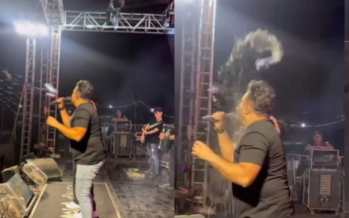 O artista foi surpreendido pelo ocorrido