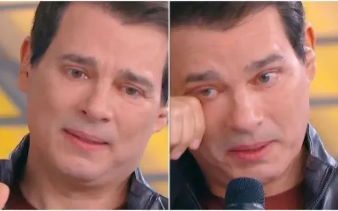 O apresentador foi filmado aos prantos