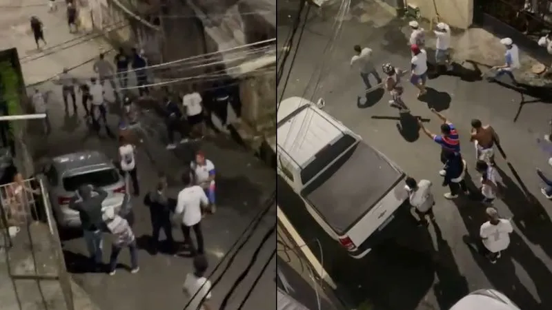 Com um dos suspeitos foi encontrado um canivete e uma outra arma branca