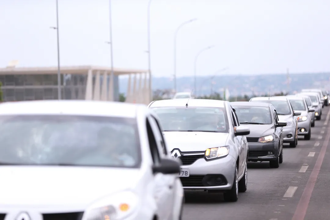 Manifestação de motoristas por aplicativo
