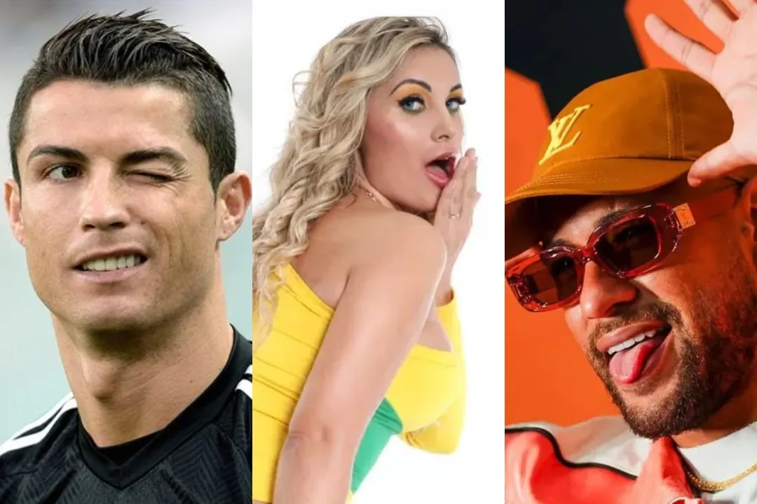 Cristiano Ronaldo, Andressa Urach e Neymar