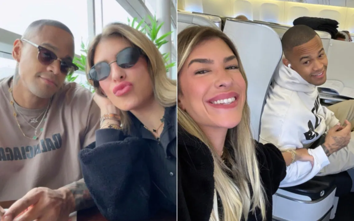 O casal está curtindo dias de luxo