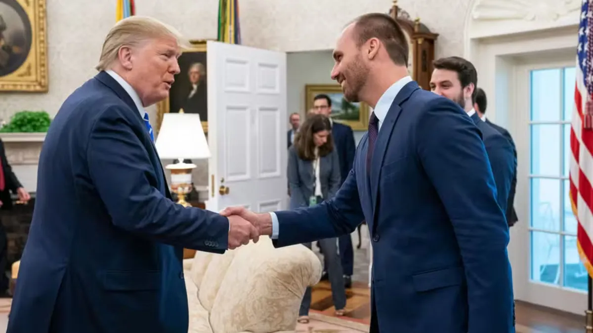 Eduardo Bolsonaro e Donald Trump