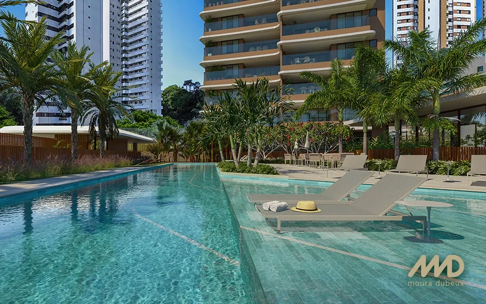 Elleve possui uma torre com 38 pavimentos e dois apartamentos por andar