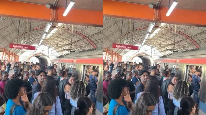 Estação Acesso Norte lotada nesta terça-feira
