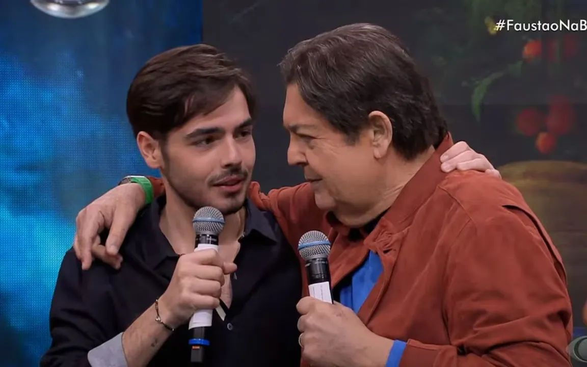 Faustão e o filho juntos