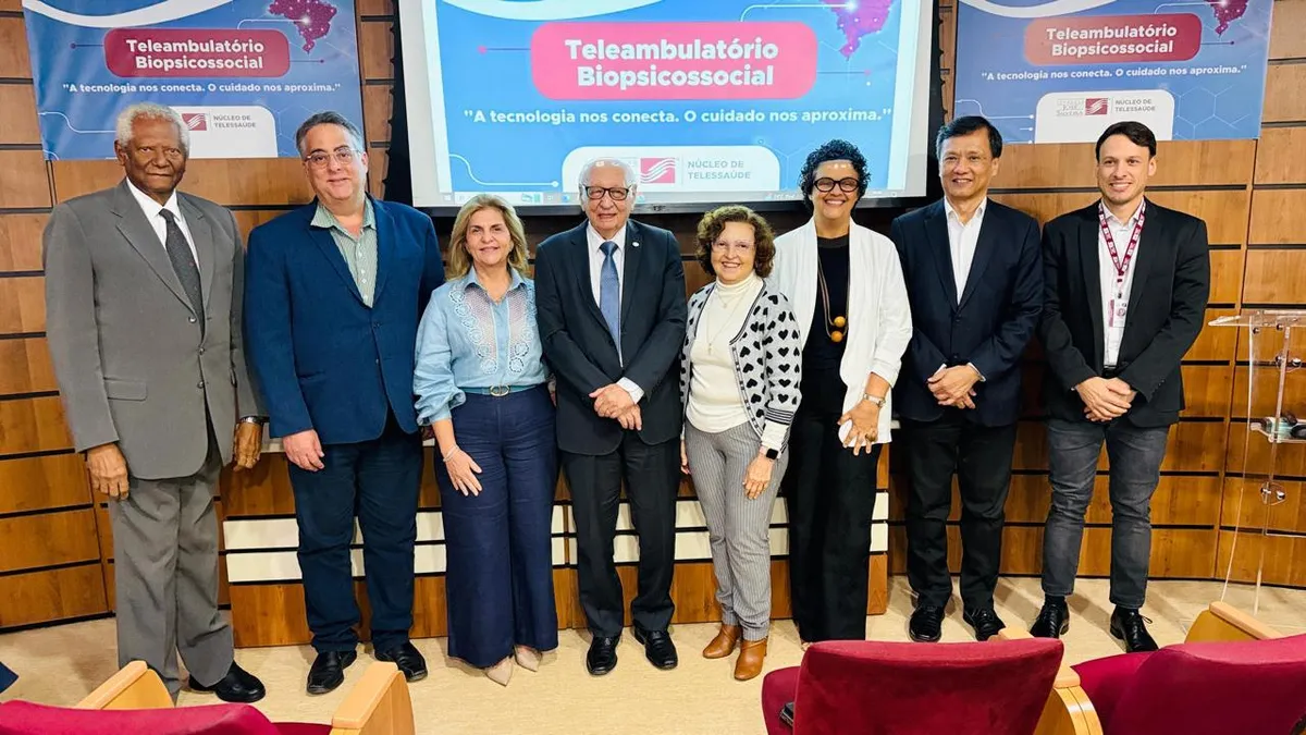 Evento de lançamento do Teleambulatório Biopsicossocial da Fundação José Silveira (FJS)