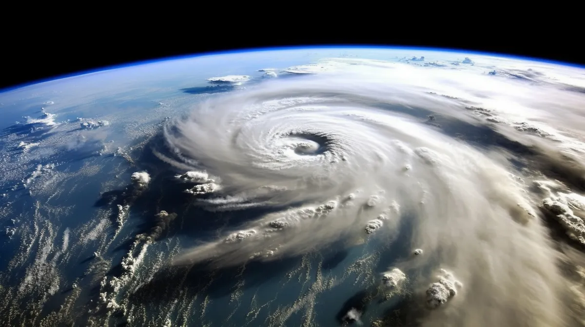 Ciclone extratropical visto de satélite