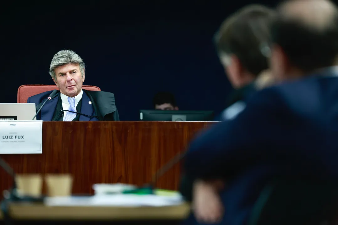 Ministro Luiz Fux, do STF, durante julgamento de Bolsonaro (PL)
