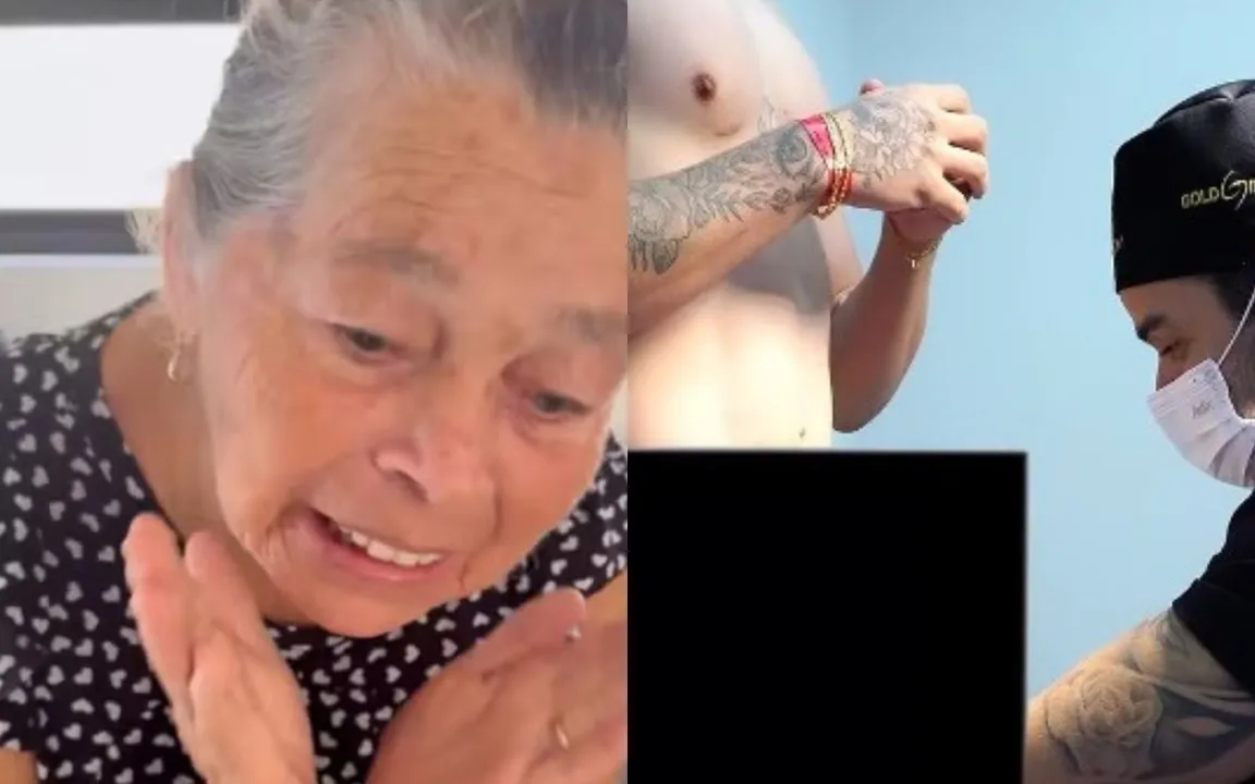 O influenciador publicou as imagens na web