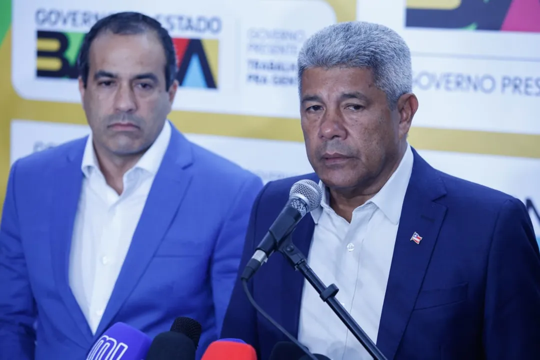 Jerônimo Rodrigues e Bruno Reis em coletiva